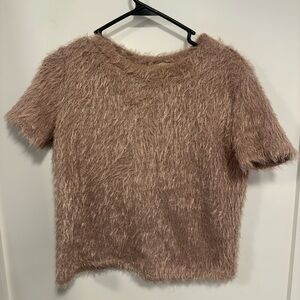 Fuzzy crop top